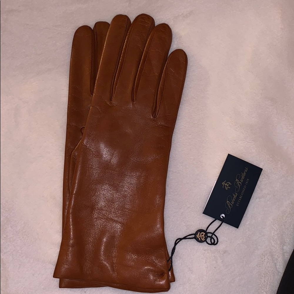 Brand new women’s brooks brothers leather gloves